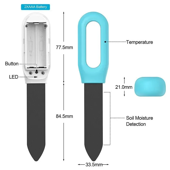 Smart Bluetooth Soil Tester Temperature GHomeSmart® SOIL-1