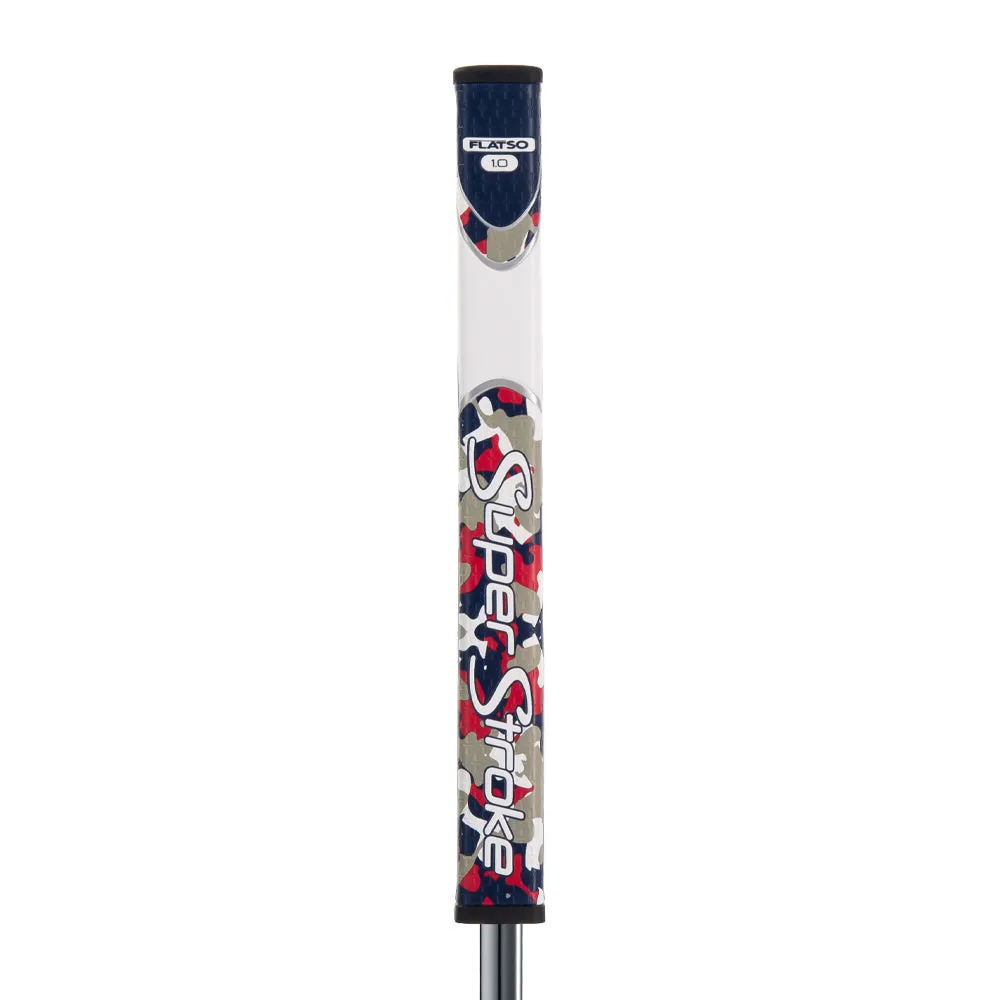 Super Stroke Zenergy FLATSO 1.0 Putter Grip (Camo Red/White/Blue)