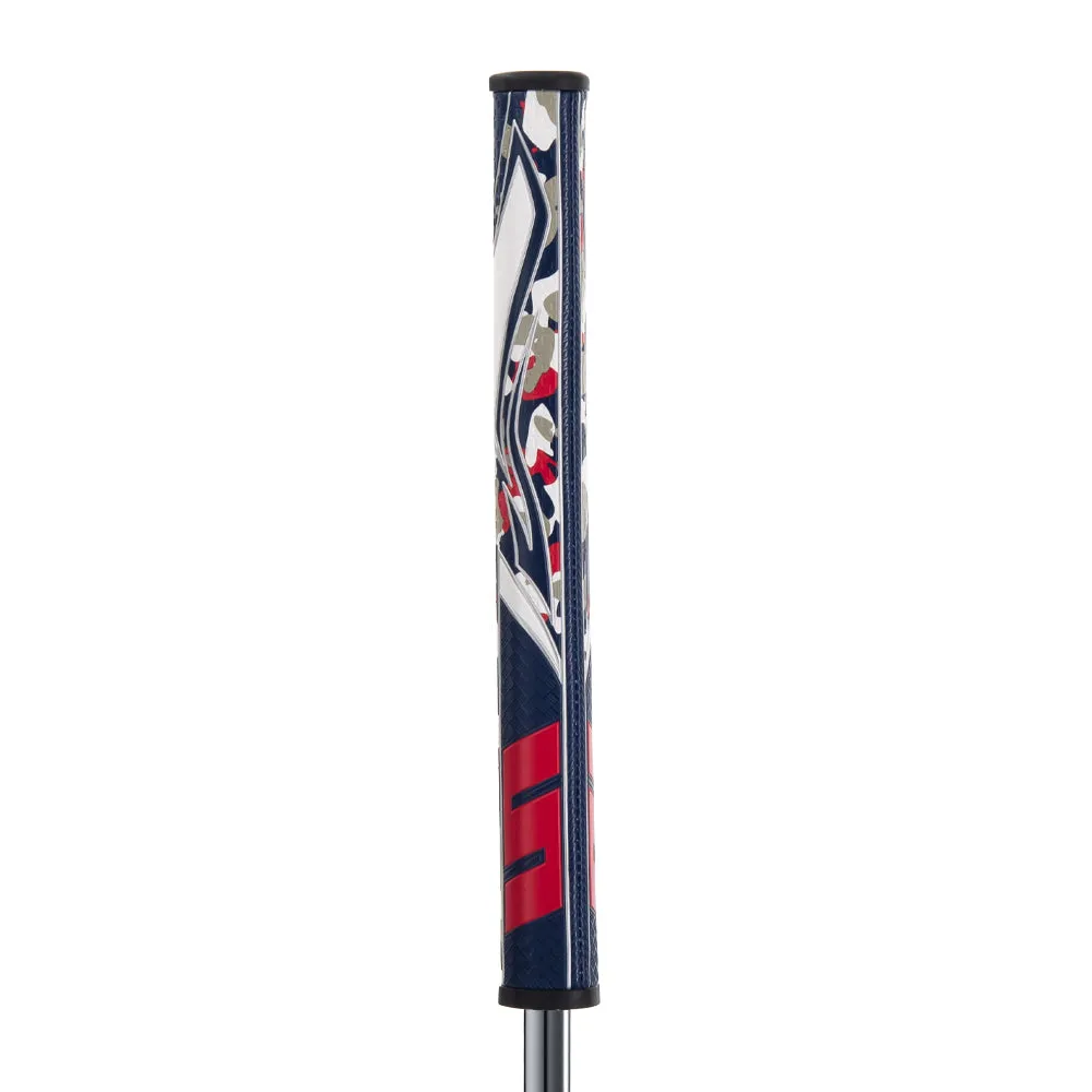 Super Stroke Zenergy FLATSO 1.0 Putter Grip (Camo Red/White/Blue)