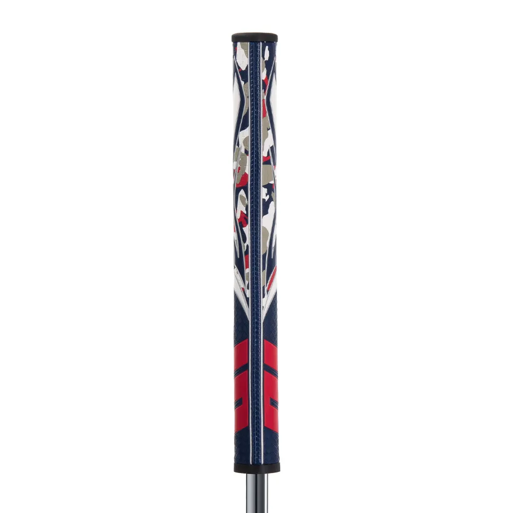 Super Stroke Zenergy FLATSO 1.0 Putter Grip (Camo Red/White/Blue)