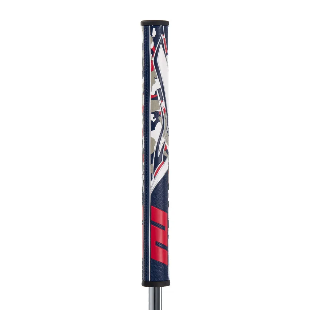 Super Stroke Zenergy FLATSO 1.0 Putter Grip (Camo Red/White/Blue)