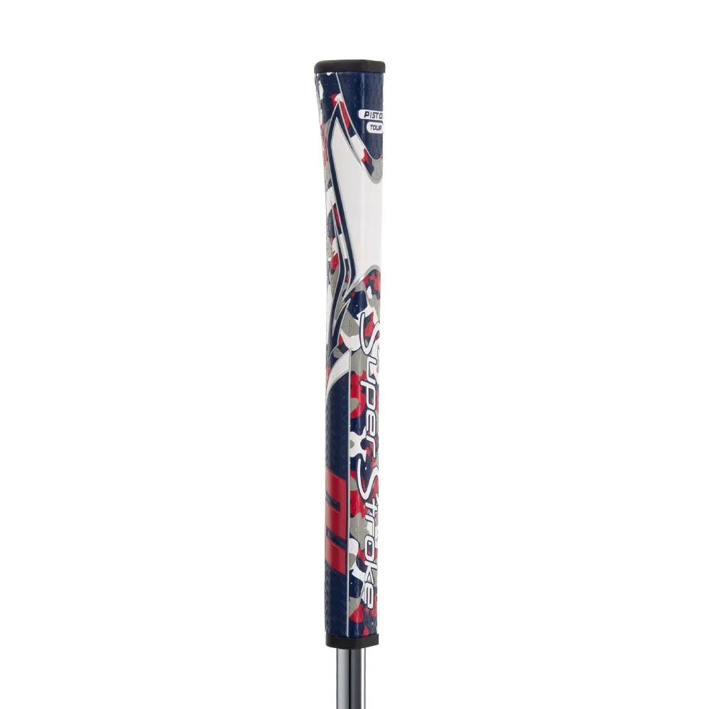 Super Stroke Zenergy Pistol GT TOUR Putter Grip (Camo Red/White/Blue)