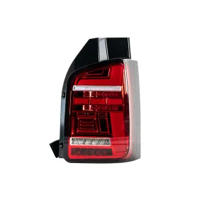 VW T6.1 – Rear Lights – Sequential Indicator – LED – RHD – Barn Door – Red Clear