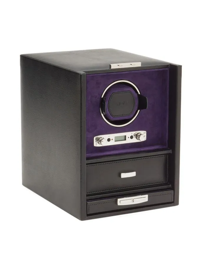 WOLF Blake Single Winder with Storage - Black Pebble & Purple - Module 2.7