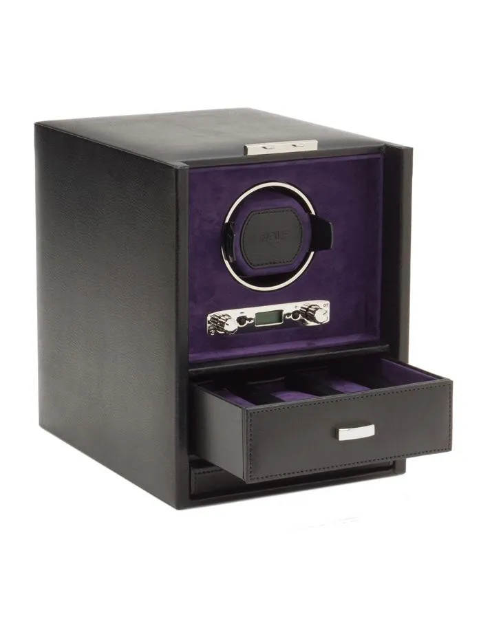 WOLF Blake Single Winder with Storage - Black Pebble & Purple - Module 2.7