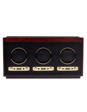 WOLF Meridian Triple Watch Winder - Burlwood - Module 2.7 Winder