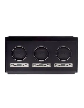 WOLF Meridian Triple Watch Winder - Piano Black - Module 2.7 Winder