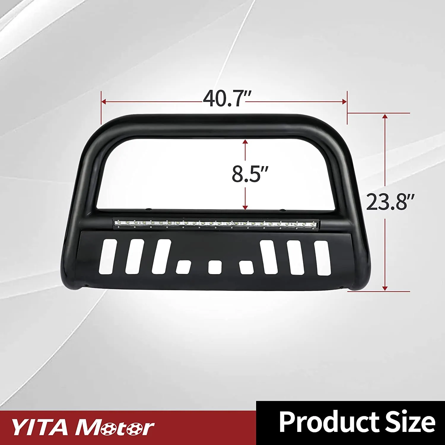 YITAMOTOR® Bull Bar Compatible for 2007-2021 Toyota Tundra/2008-2022 Sequoia w/LED Light Bar